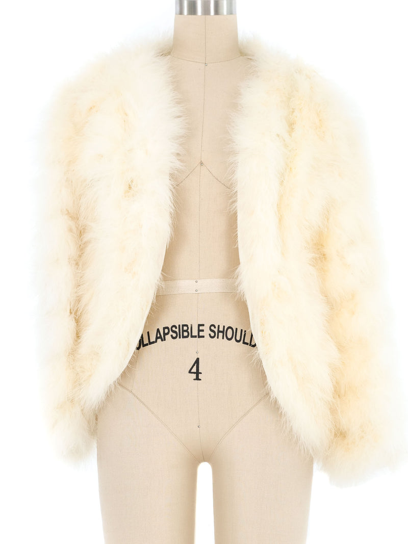 Ivory Marabou Feather Jacket