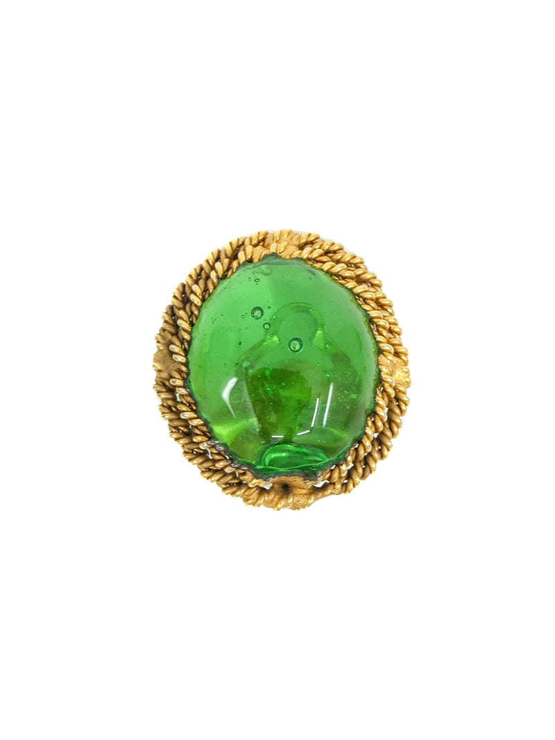 Chanel Green Gripoix Earrings Accessory arcadeshops.com