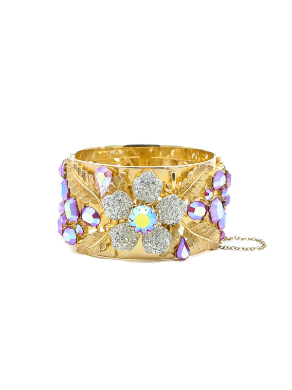 Vendome Floral Crystal Cuff Accessory arcadeshops.com