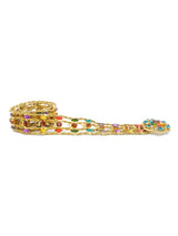 Goldtone Multicolor Jewel Belt