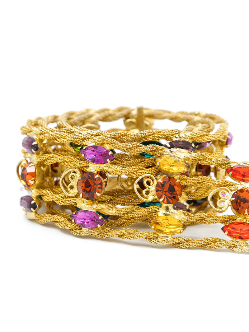 Goldtone Multicolor Jewel Belt