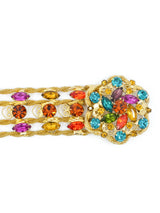 Goldtone Multicolor Jewel Belt