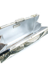 Judith Leiber Chevron Crystal Convertible Clutch