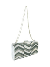 Judith Leiber Chevron Crystal Convertible Clutch