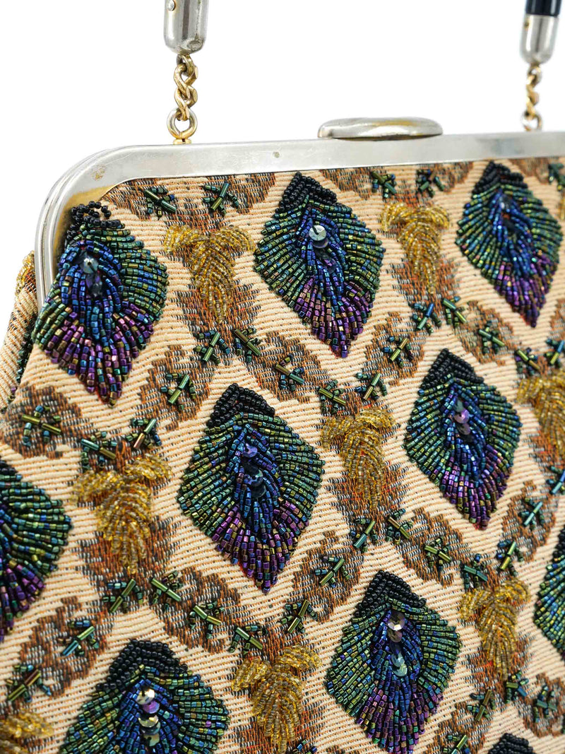 1970s Beaded Tapestry Handbag