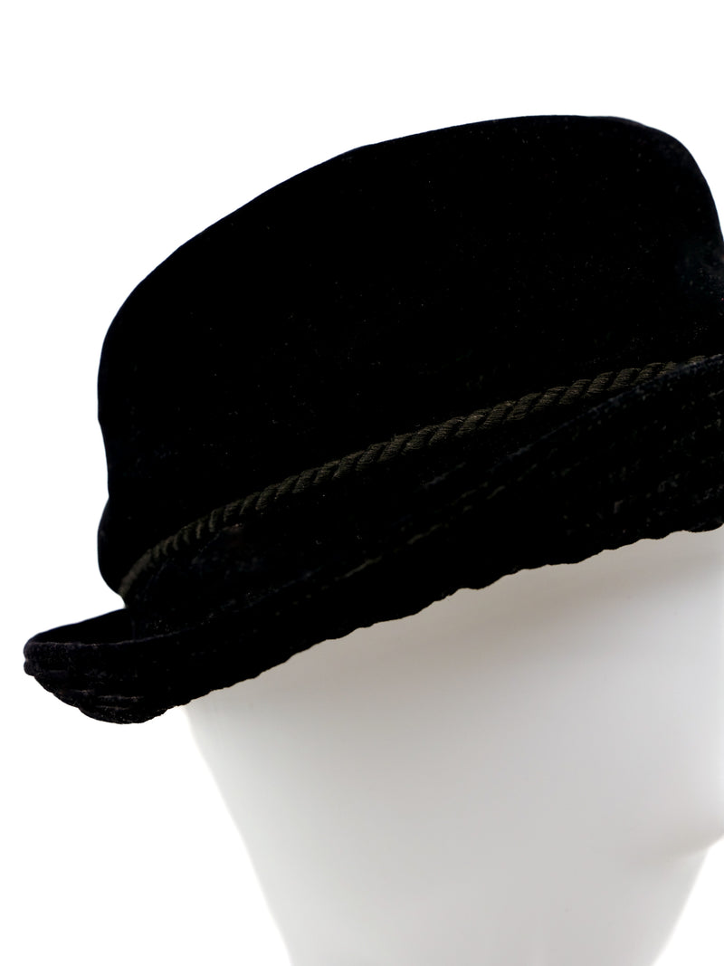 Yves Saint Laurent Velvet Bucket Hat Accessory arcadeshops.com