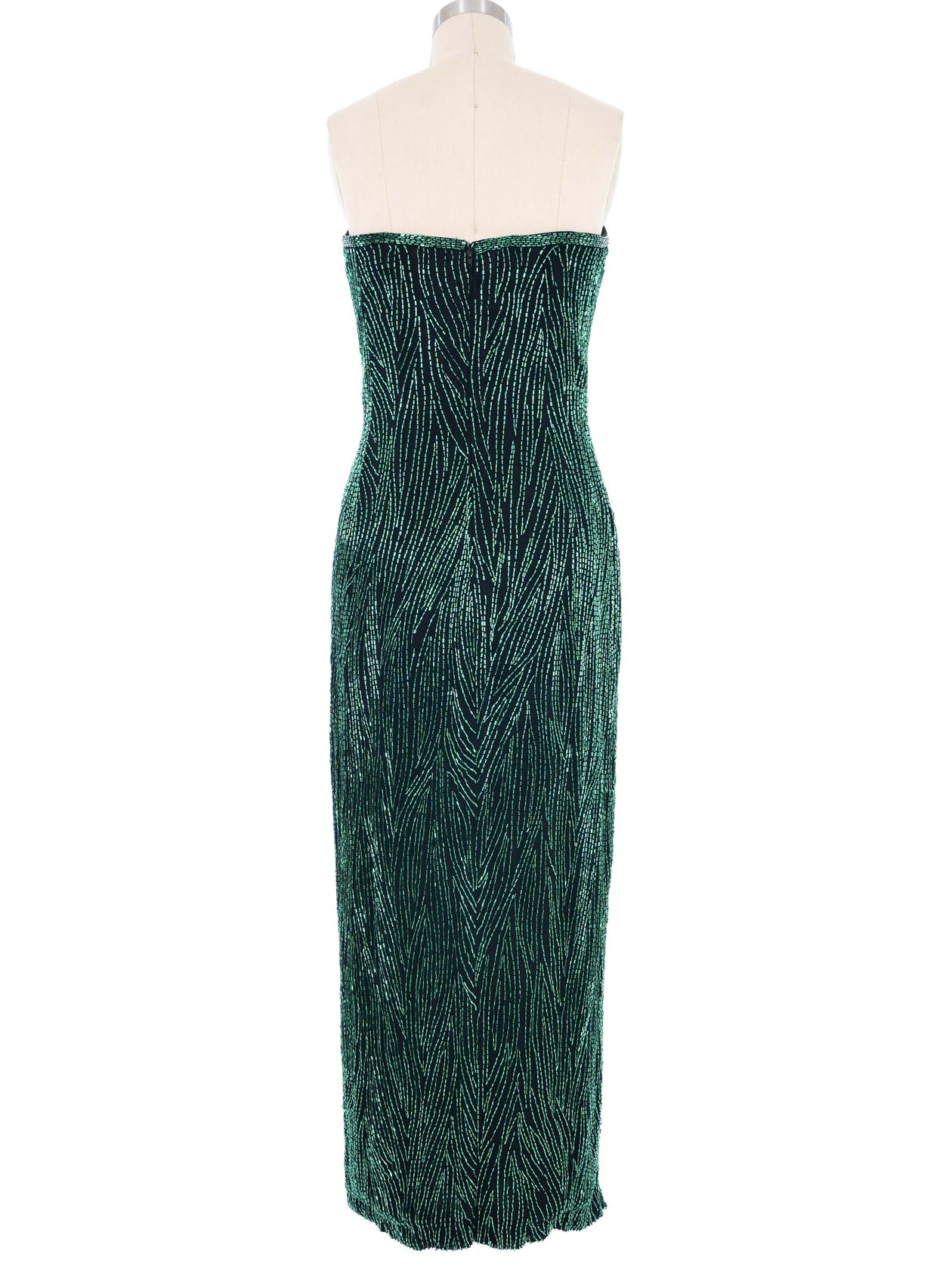 Bob Mackie Beaded Strapless Gown
