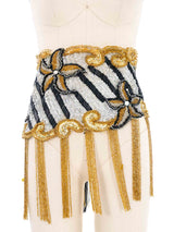 Beaded Floral Tassle Belt Accessory arcadeshops.com