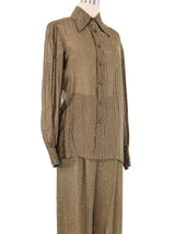 John Anthony Bronze Lurex Stripe Ensemble