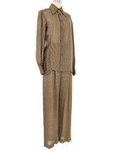 John Anthony Bronze Lurex Stripe Ensemble