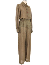 John Anthony Bronze Lurex Stripe Ensemble