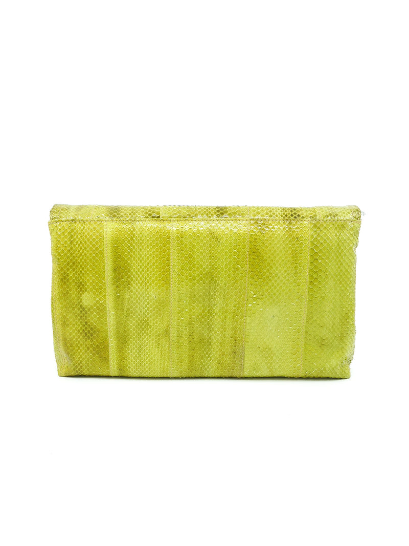 Chartreuse Snakeskin Convertible Clutch Accessory arcadeshops.com