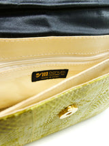 Chartreuse Snakeskin Convertible Clutch Accessory arcadeshops.com