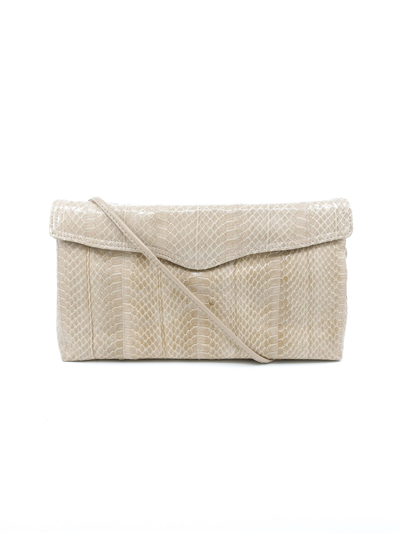 Putty Snakeskin Convertible Clutch Accessory arcadeshops.com