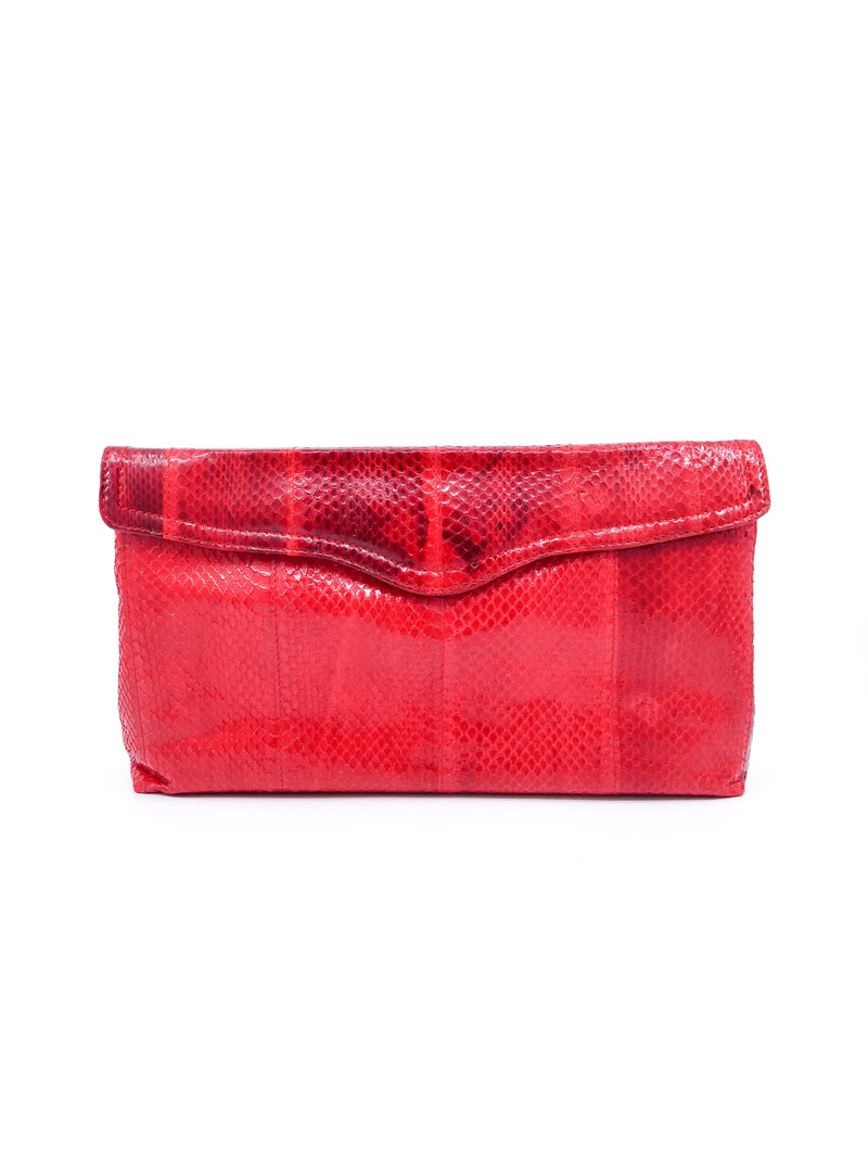 Red Snakeskin Convertible Clutch Accessory arcadeshops.com