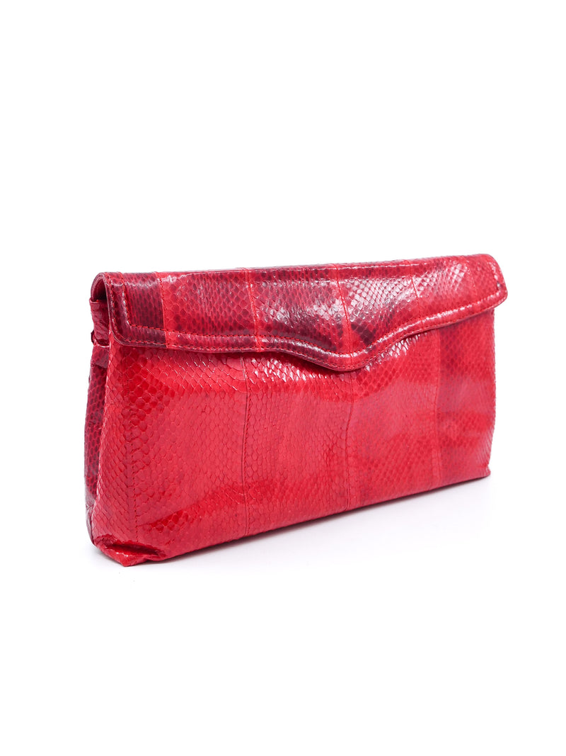 Red Snakeskin Convertible Clutch Accessory arcadeshops.com