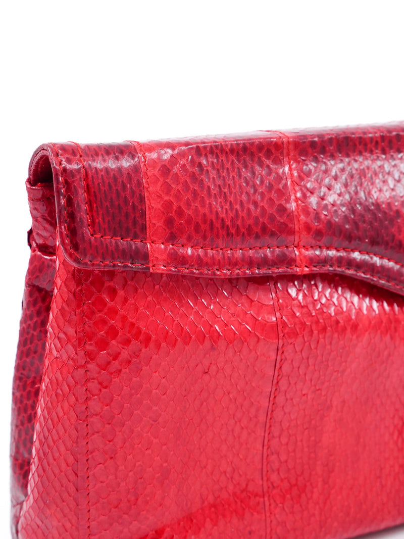 Red Snakeskin Convertible Clutch Accessory arcadeshops.com