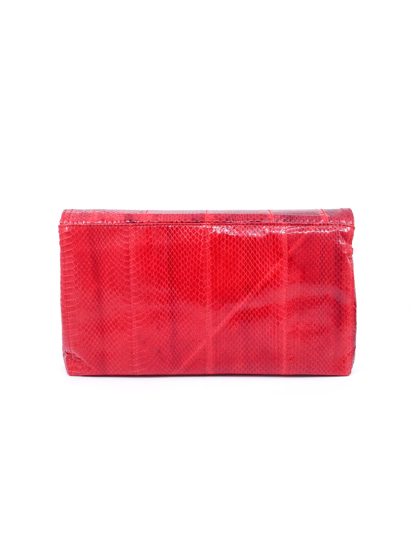 Red Snakeskin Convertible Clutch Accessory arcadeshops.com