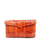 Orange Snakeskin Convertible Clutch Accessory arcadeshops.com