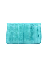 Aqua Snakeskin Convertible Clutch Accessory arcadeshops.com