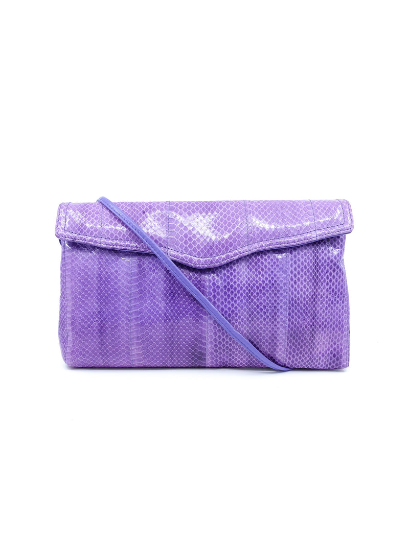 Purple Snakeskin Convertible Clutch Accessory arcadeshops.com