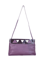 Plum Snakeskin Trimmed Cutout Clutch Accessory arcadeshops.com