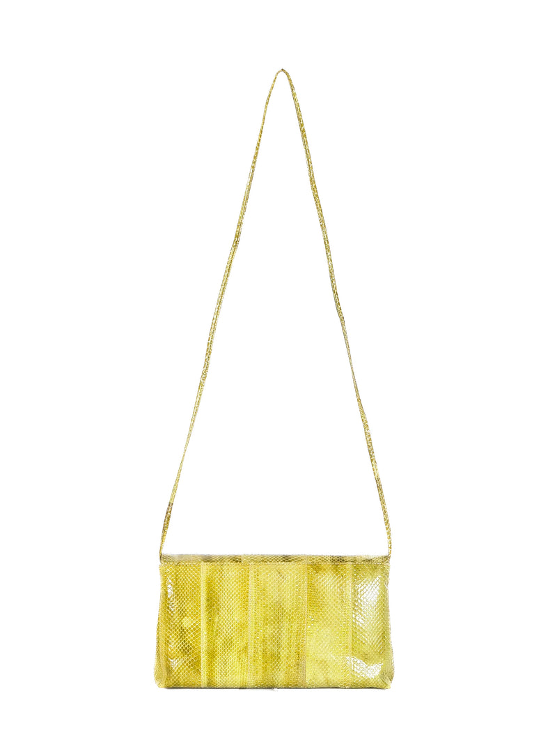 Chartreuse Snakeskin Convertible Clutch Accessory arcadeshops.com