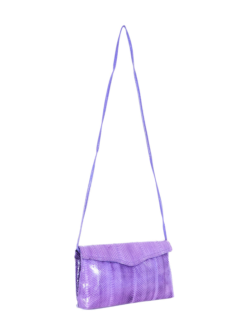 Purple Snakeskin Convertible Clutch Accessory arcadeshops.com