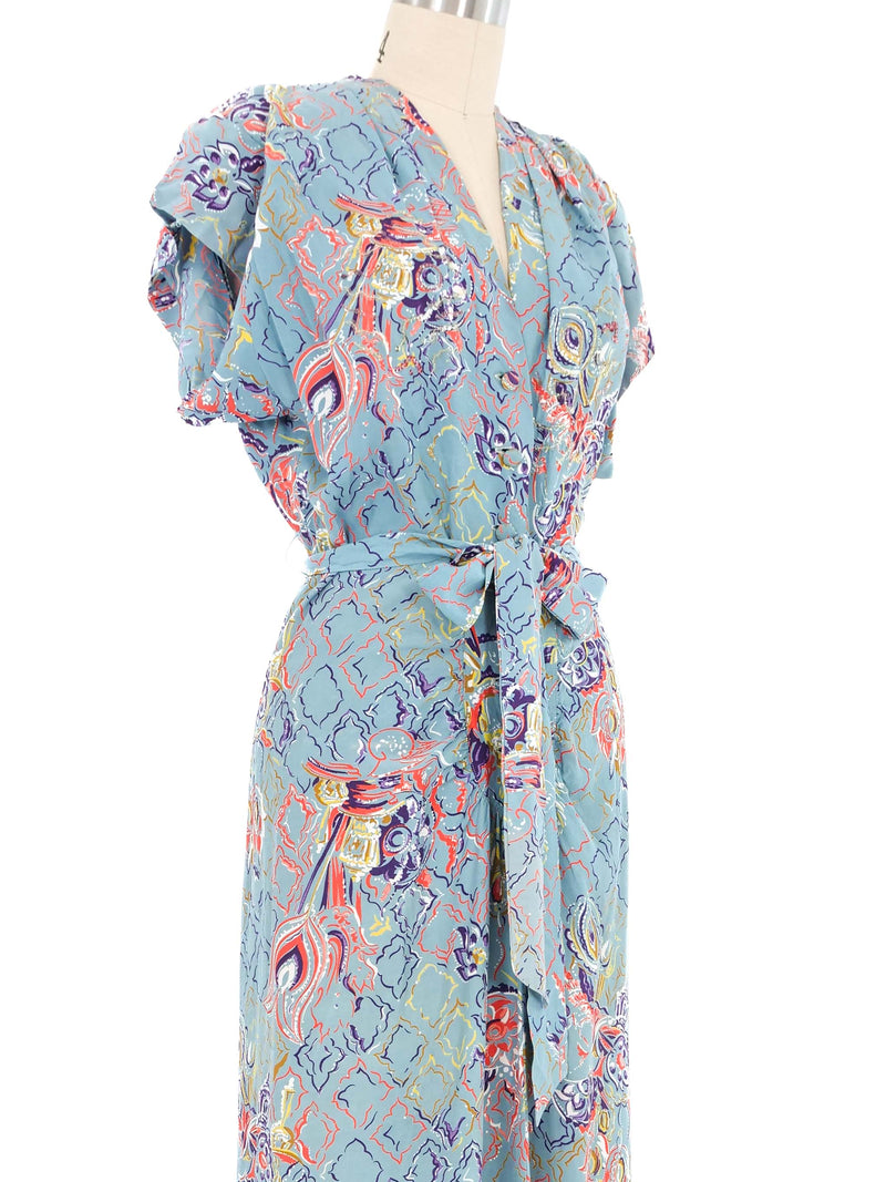 1940s Tula Floral Print Day Dress Dress arcadeshops.com