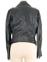 Acne Studios Black Leather Motorcycle Jacket Jacket arcadeshops.com