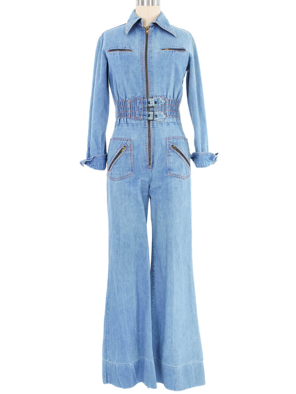 1970s Faded Glory Denim Coverall Jumpsuit Jumpsuit arcadeshops.com