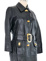 1970s Turnlock Leather Jacket Jacket arcadeshops.com