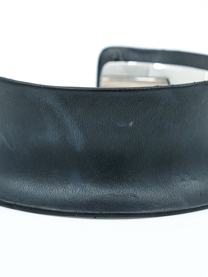 Maison Margiela Structured Leather Collar Necklace Accessory arcadeshops.com