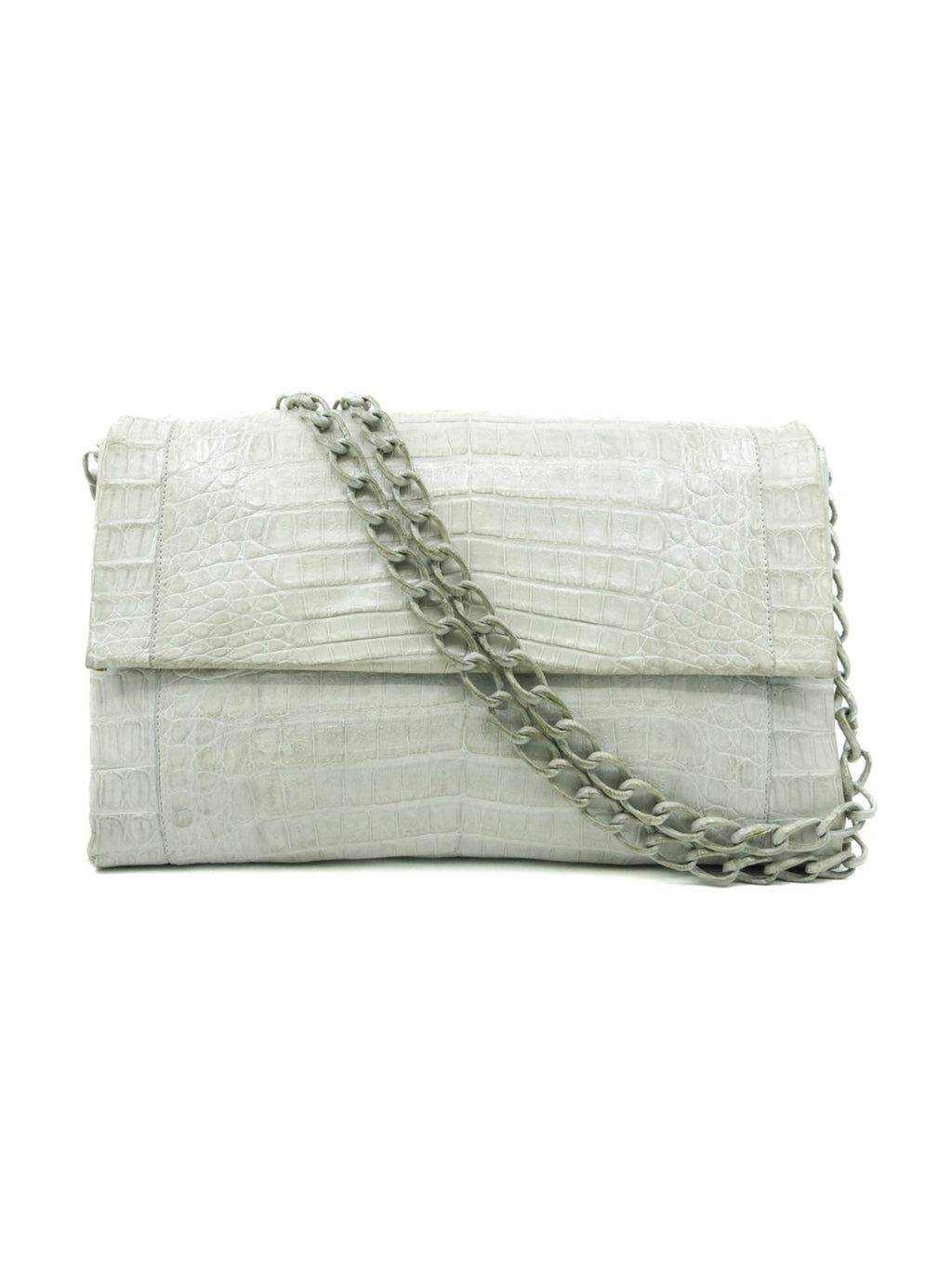Nancy Gonzalez Grey Crocodile Bag