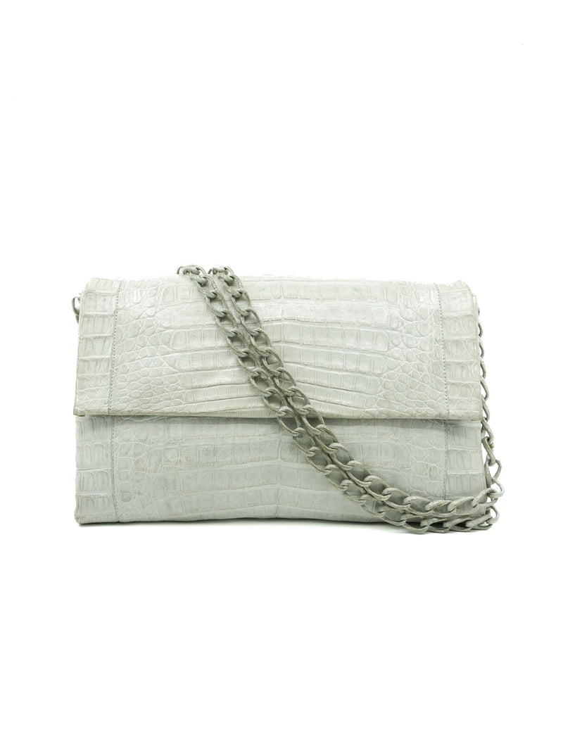 Nancy Gonzalez Grey Crocodile Bag Accessory arcadeshops.com