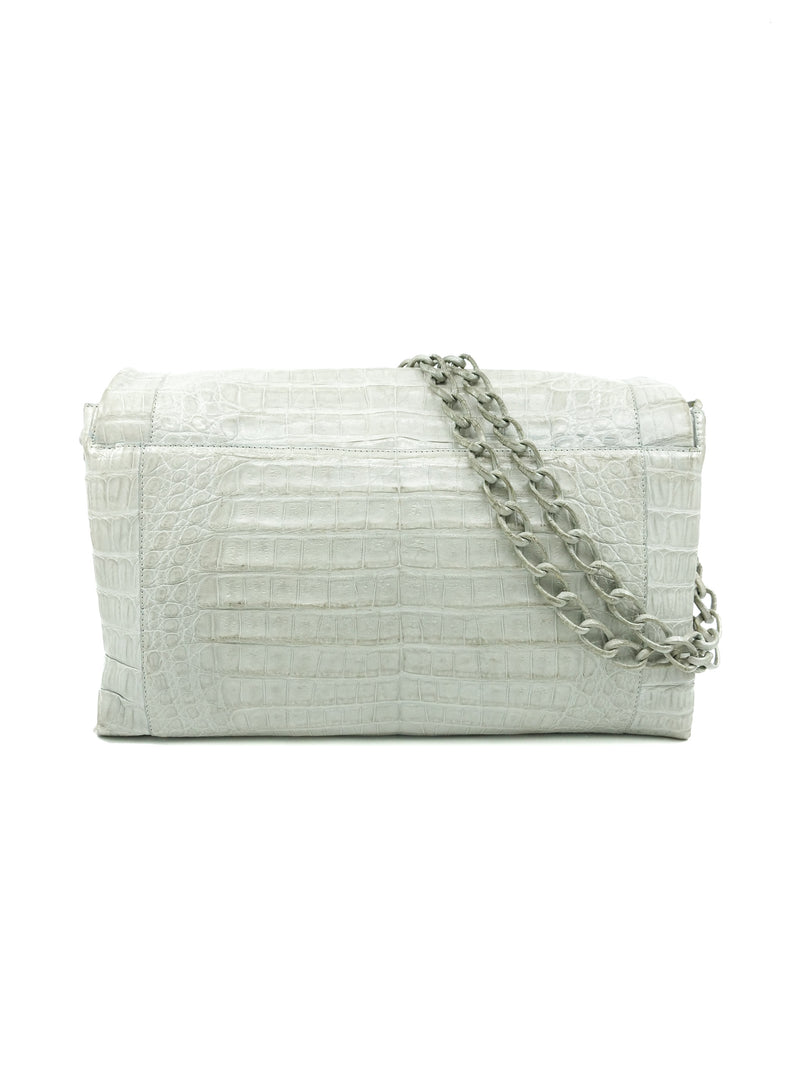 Nancy Gonzalez Grey Crocodile Bag Accessory arcadeshops.com