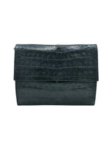 Black Leather Convertible Envelope Clutch Accessory arcadeshops.com