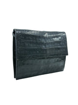 Black Leather Convertible Envelope Clutch Accessory arcadeshops.com