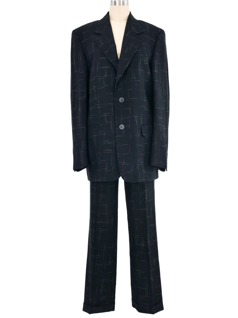 1980s Gianni Versace Etch Print Suit Suit arcadeshops.com