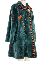 Hubert Kiniger Beaver Paint Splatter Swing Coat Outerwear arcadeshops.com