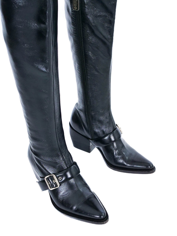 Chloe Rylee Over the Knee Buckle Boots, 37.5 Accessory arcadeshops.com