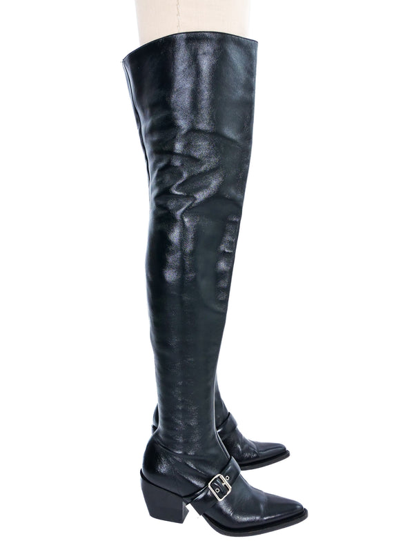 Chloe Rylee Over the Knee Buckle Boots, 37.5 Accessory arcadeshops.com