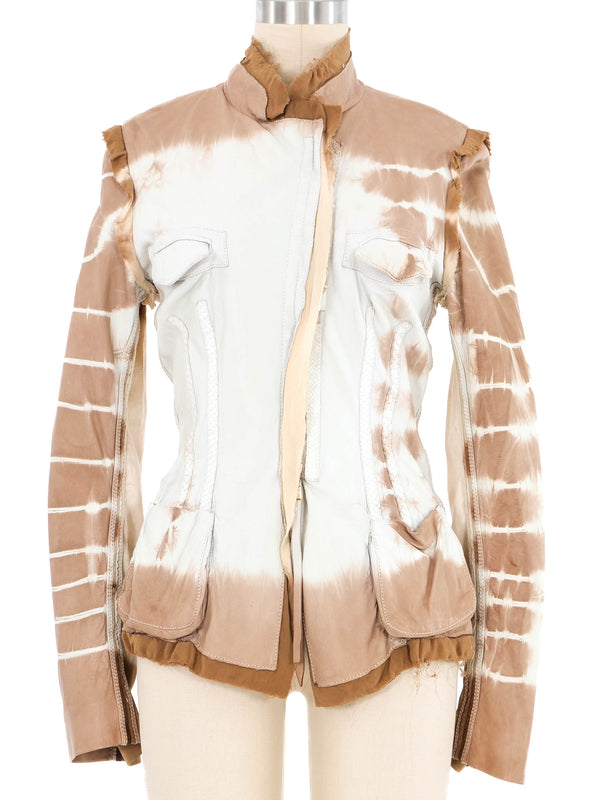 2004 Roberto Cavalli Tie Dye Leather Jacket Jacket arcadeshops.com