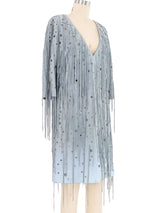 2018 Bottega Veneta Embellished Fringed Suede Dress Dress arcadeshops.com