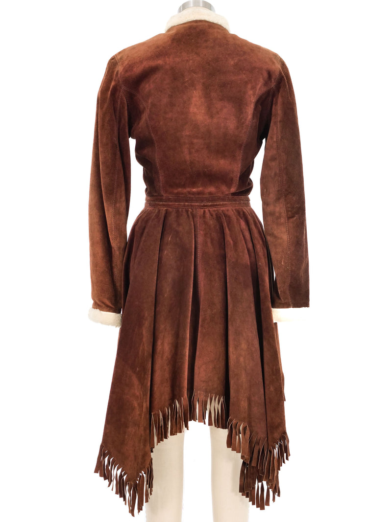 Jean Paul Gaultier Zip Off Fringed Suede Coat Outerwear arcadeshops.com