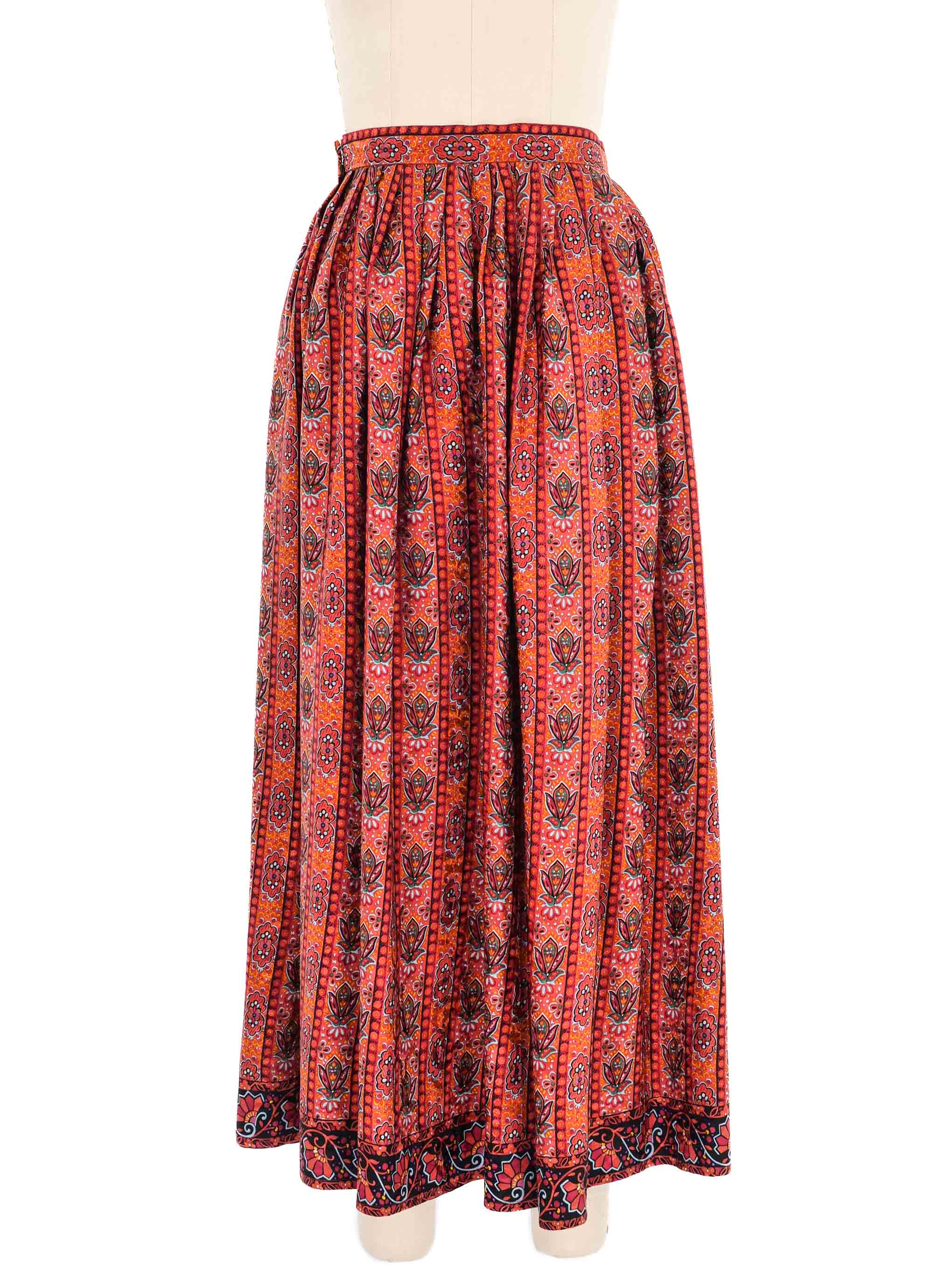 Oscar de la Renta Paisley Silk Peasant Ensemble