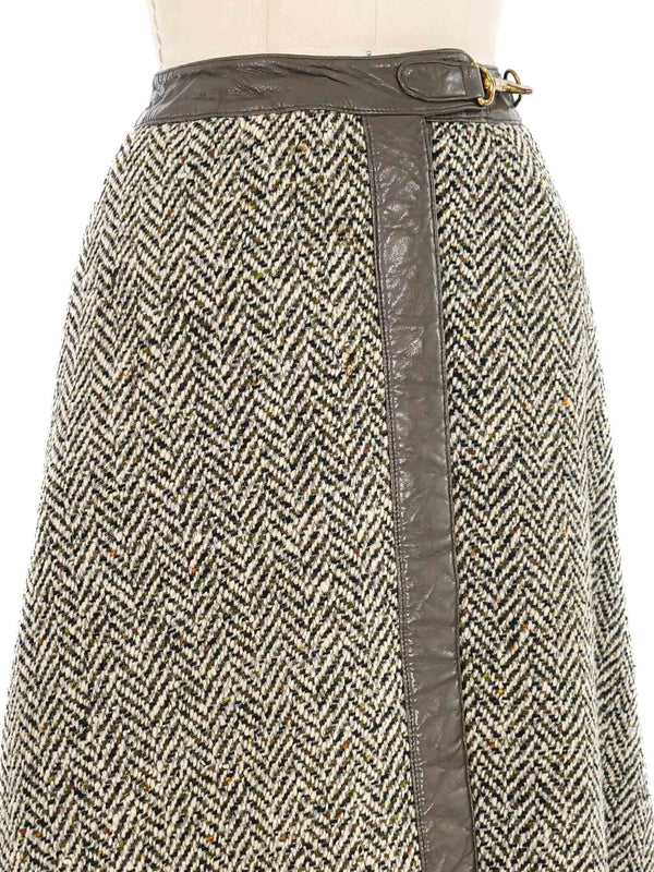 1960s Bonnie Cashin Herringbone Tweed Skirt Bottom arcadeshops.com