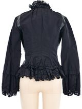 2002 Alexander McQueen Ruffle Trimmed Ruched Front Jacket Jacket arcadeshops.com