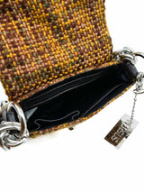 Versus Versace Tweed and Pony Hair Mini Bag Accessory arcadeshops.com