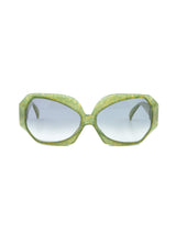 1980s Christian Dior Green Marbled Oversized Optyl Sunglasses Accessory arcadeshops.com